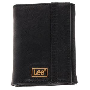 Lee Men's Pebble Grain Trifold Wallet with Logo